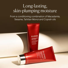 ELEMIS Frangipani Monoi crème pour le corps, geste d application, massage relaxant et ritualisé.