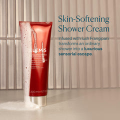 ÉLÉMIS Frangipani Monoi, mousse-douche: douceur luxueuse pour la peau.