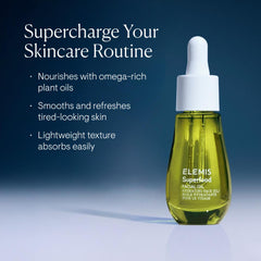 Texture légère de l'huile ELEMIS Superfood, parfaite pour une peau légère et hydratée.