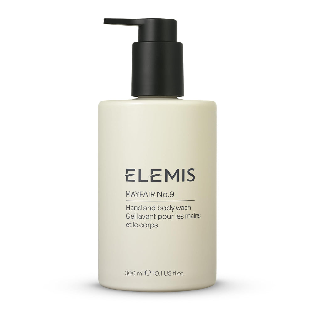 ELEMIS Mayfair No.9, bouteille-pompe, lavage pratique et luxueux au quotidien.