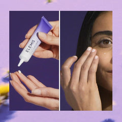 Application douce ELEMIS Peptide4 sur le contour des yeux jusqu’à absorption.