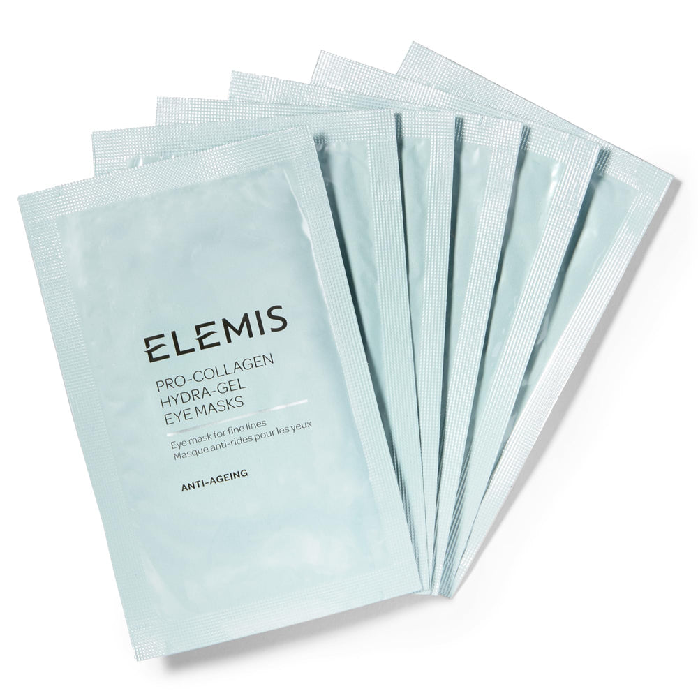 ELEMIS Pro Collagen Eye Masks emballage luxueux prêt pour une routine soin des yeux.