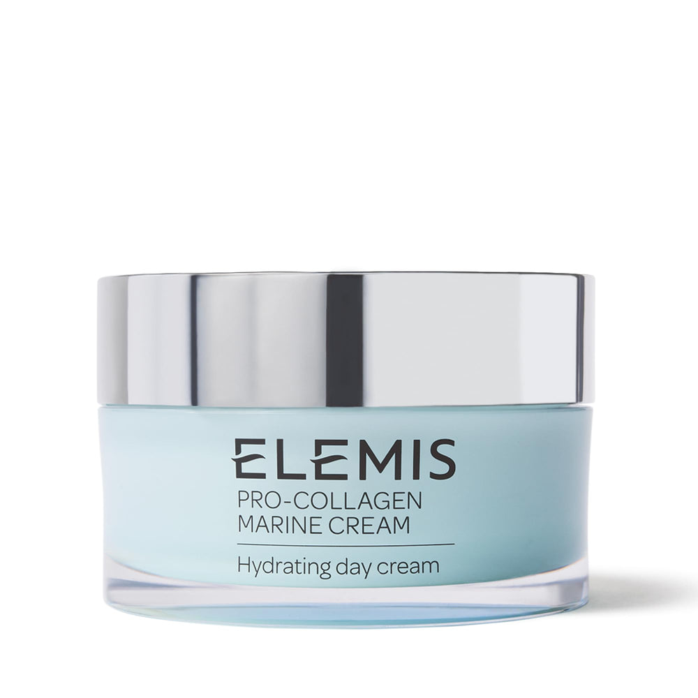 ELEMIS Pro-Collagen Marine Cream – bouteille élégante, hydratation légère au quotidien.