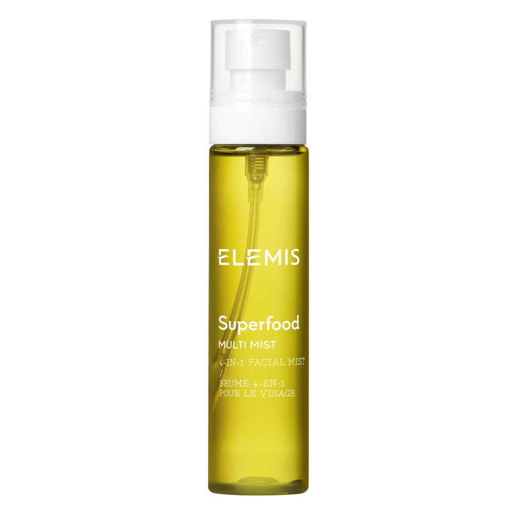 ELEMIS Superfood Multi Mist bouteille-pompe pour brume rafraîchissante et hydratante.