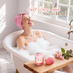 Bougie parfumée Eletorot rose, ambiance chaleureuse et détente à domicile.