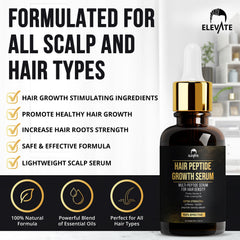 Elevate Hair Growth Serum texture appears non-greasy and easily absorbed