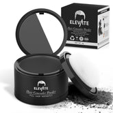 Elevate Poudre Ligne Cheveux Noire avec applicateur éponge pour une couvrance précise et naturelle.
