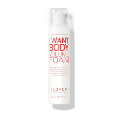 ELEVEN AUSTRALIA I Want Body Volume Mousse – bouteille offrant volume léger sans crunch.