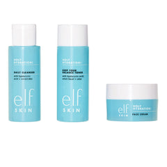e.l.f. mini-kit hydratation avec emballage pratique pour le voyage.