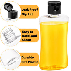 Bouteilles ELFULLY en plastique transparentes, 100 ml, faciles à identifier lors des voyages.