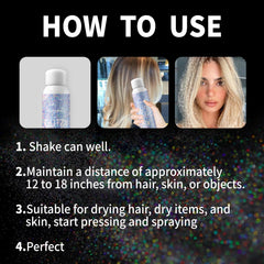 Elitles Made effet holographique cheveux, brillance multicolore pour festivals.