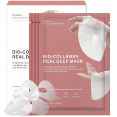 Elixbloom Bio-Collagen Face Mask offre une hydratation nocturne en profondeur pour peau repulpée.