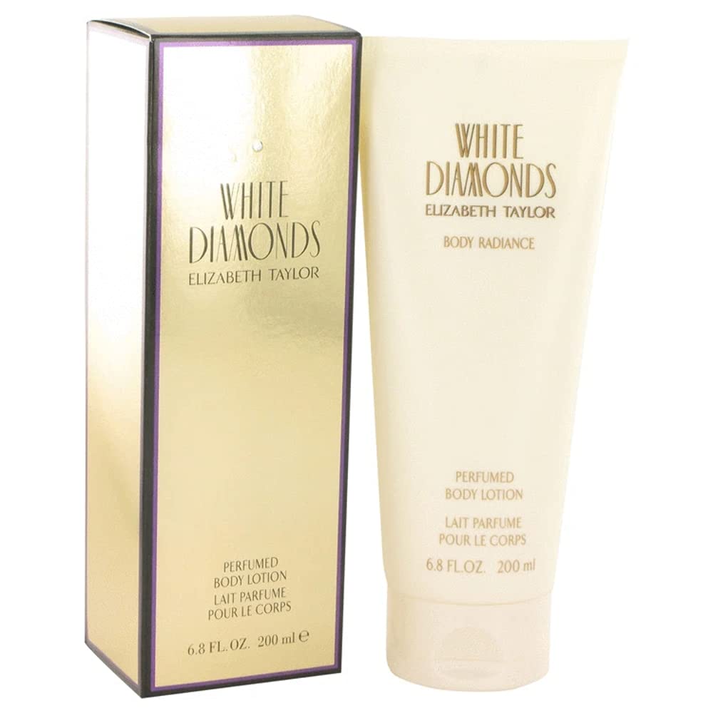 Elizabeth Taylor Diamants Blancs Lotion Corps emballage élégant et hydratant.