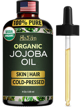 Huile Jojoba Ella & Eden dans une bouteille en verre 4oz prête à l'emploi.