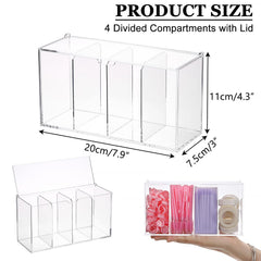 ELLDOO Organisation 6 compartiments, rangement rapide des outils cils et accessoires.