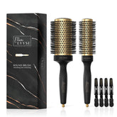 Brosse ronde céramique Ellen Evyse 2-en-1 pour séchage rapide