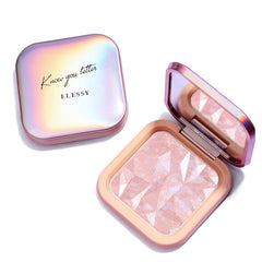 ELLESY Palette Arc-en-Ciel Lumineux, étui compact pour éclat rapide et durable.