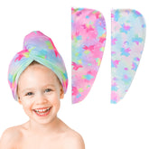 ELLEWIN serviette microfibre pour cheveux, lot deux, absorption rapide et pratique après la douche.