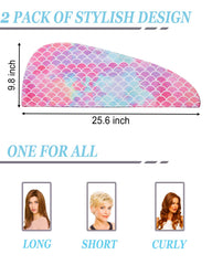 ELLEWIN tissu microfibre absorbant sèche les cheveux rapidement sans goutter.