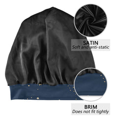 ElliTarr bonnet satin confort cheveux long pour dormir sans enchevêtrement