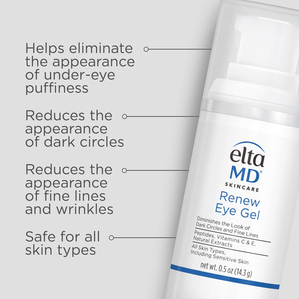 EltaMD Renew Eye Gel – emballage élégant et facile à manipuler dans la routine.