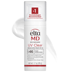EltaMD UV Clear Visage pompe 46 offre une protection légère sans résidu blanc.