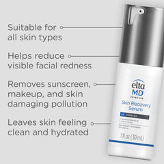 Texture légère du sérum EltaMD Skin Recovery sur peau sensible