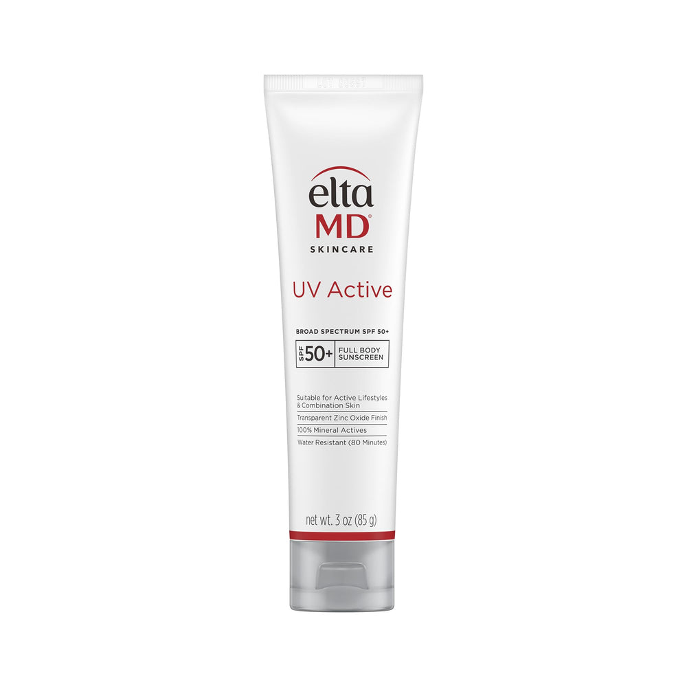 EltaMD UV Active: crème solaire minérale pour visage et corps, protection UVA/UVB élevée.