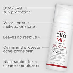 Texture soyeuse d’EltaMD UV Clear pour une application facile