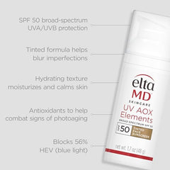 EltaMD UV Elements: texture hydratante grâce à l acide hyaluronique pour peau souple.