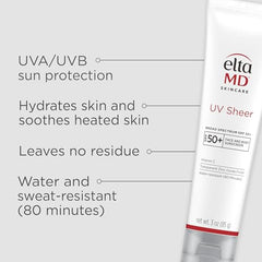 EltaMD UV Sheer, absorption rapide et sans sensation grasse.
