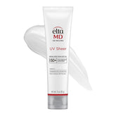 EltaMD UV Sheer en tube sur visage et corps, protection SPF50 sans trace blanche.