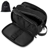 Elviros sac toilette voyage en cuir PU, élégant et durable pour vos essentiels.