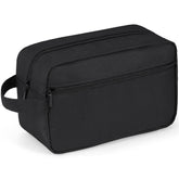 Elviros Trousse de toilette noire avec poignee et crochet pour accrocher