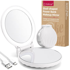 Miroir emakeup avec grossissements 2x et 10x pour retouches précises en déplacement