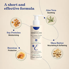 Embryolisse Lait Crème Fluid+ après-soleil pour une peau apaisée.
