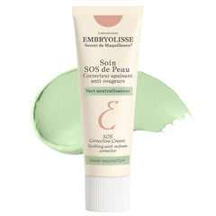 Embryolisse SOS Crème Correctrice en pot, texture soyeuse pour atténuer visiblement les rougeurs.