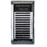 EMILYSTORES plateau 12 rangs cils bas J Curl 0,10 mm pour une application précise