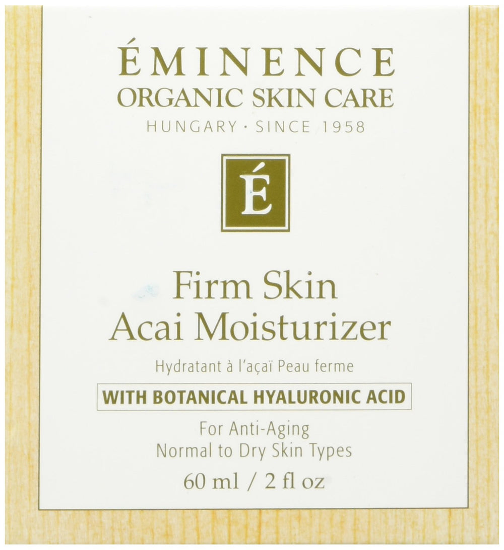 Eminence Acai Raffermissant: bouteille montrant l hydratation intense pour la peau.