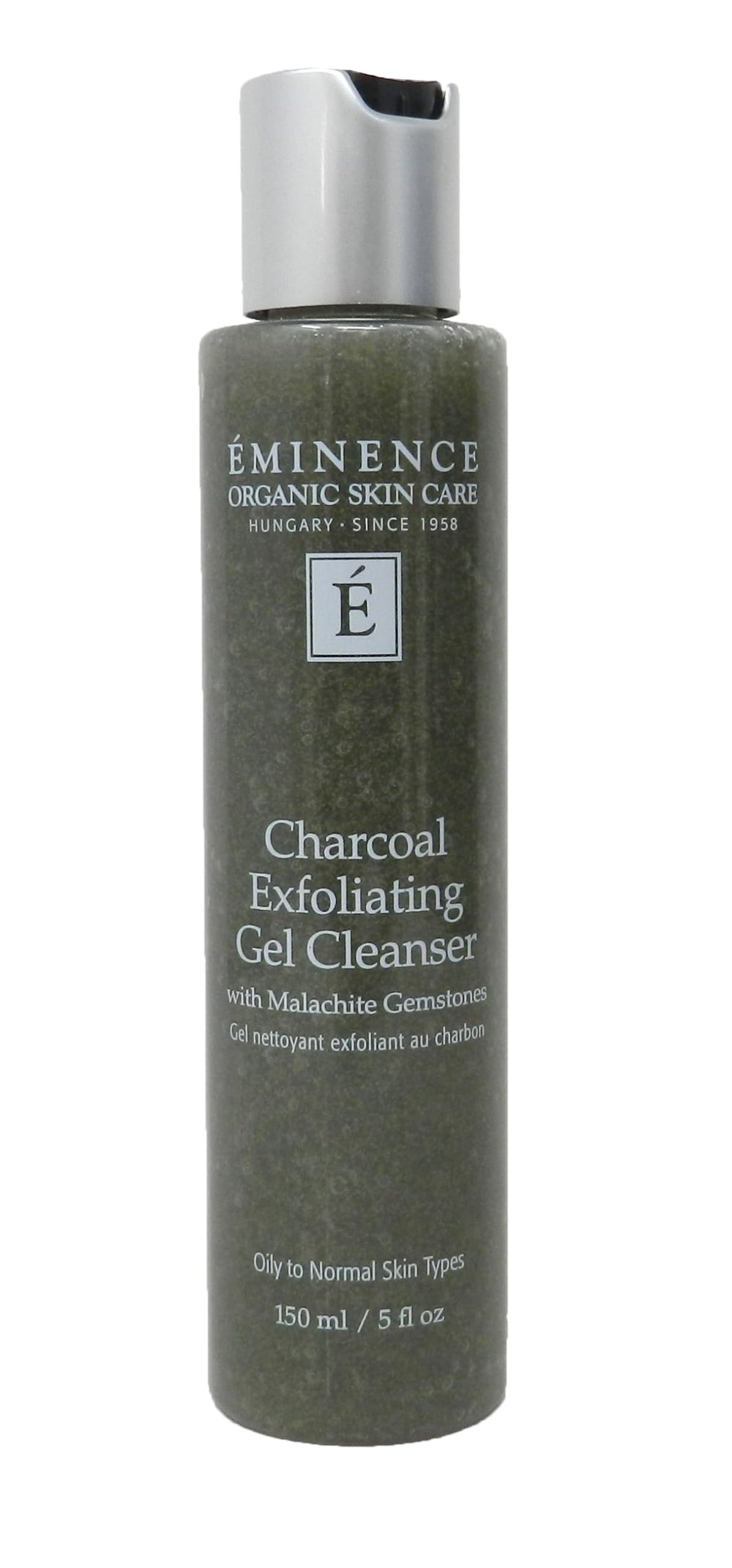 Eminence Charcoal Gel Nettoyant Exfoliant – pores nets et peau lumineuse.