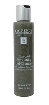 Eminence Charcoal Gel Nettoyant Exfoliant – pores nets et peau lumineuse.