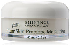 Eminence Clear Skin Probiotic Moisturizer — bouteille légère prête pour jour et nuit.