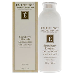 Eminence Dermafoliant Fraise Rhubarbe: activation-eau révèle l'exfoliation légère