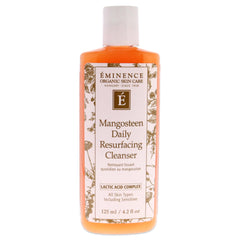 Eminence Mangoustan Daily Resurfacing Cleanser — flacon pompe, peau plus lisse et lumineuse après le nettoyage.