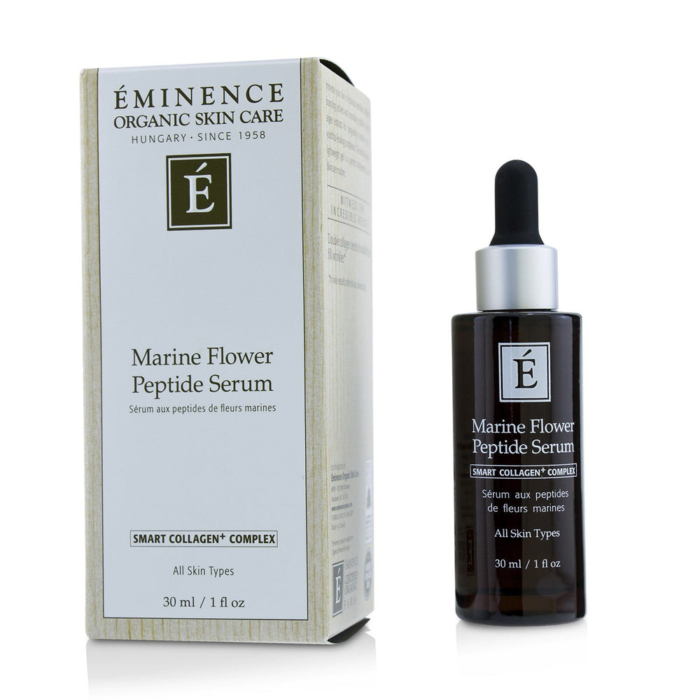 Sérum Eminence Marine Flower Peptide dans un flacon, hydratation légère.