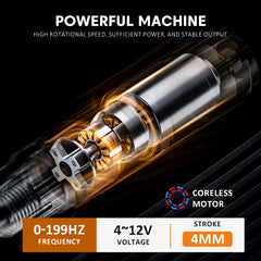 Batteries EMRICE 1600mAh, autonomie longue pour sessions prolongées.