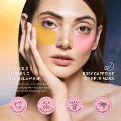 Masque yeux gel Enaskin Naturals, effet défroissant grâce à caféine et or 24K