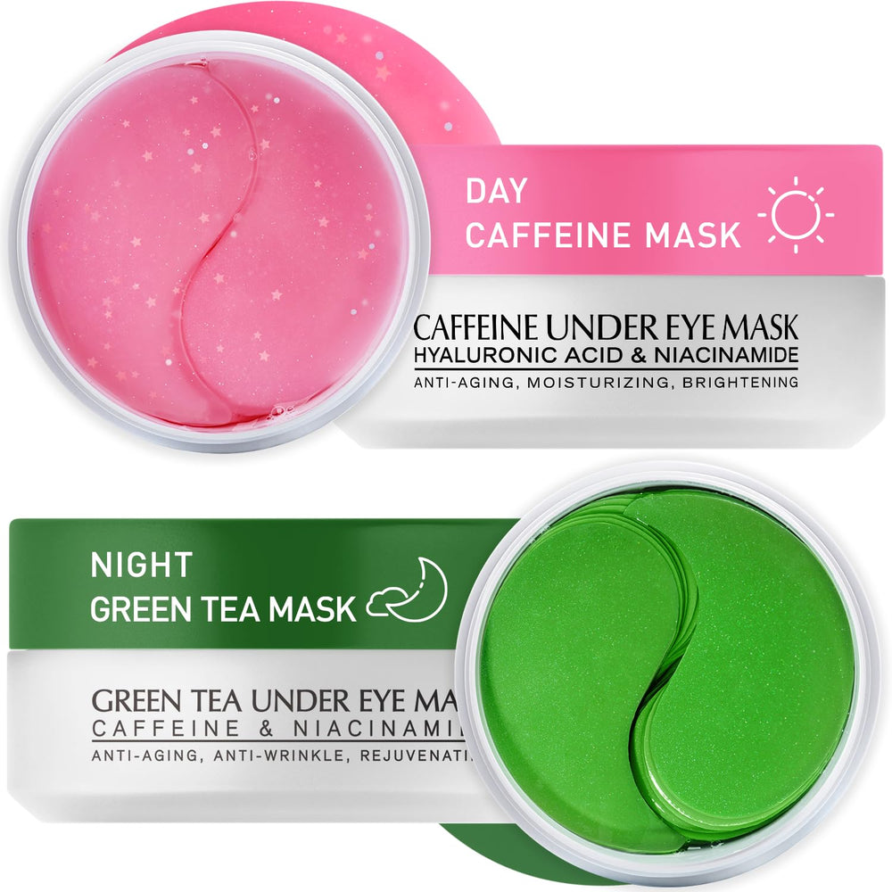 Patchs yeux Enaskin Naturals au caféine et thé vert pour un regard éveillé.