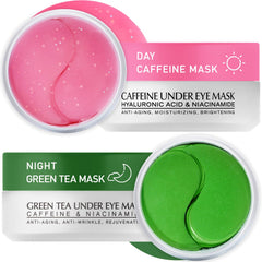 Patchs yeux Enaskin Naturals au caféine et thé vert pour un regard éveillé.