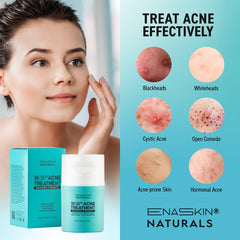 Enaskin Naturals cream texture close-up shows quick absorption for sensitive skin.